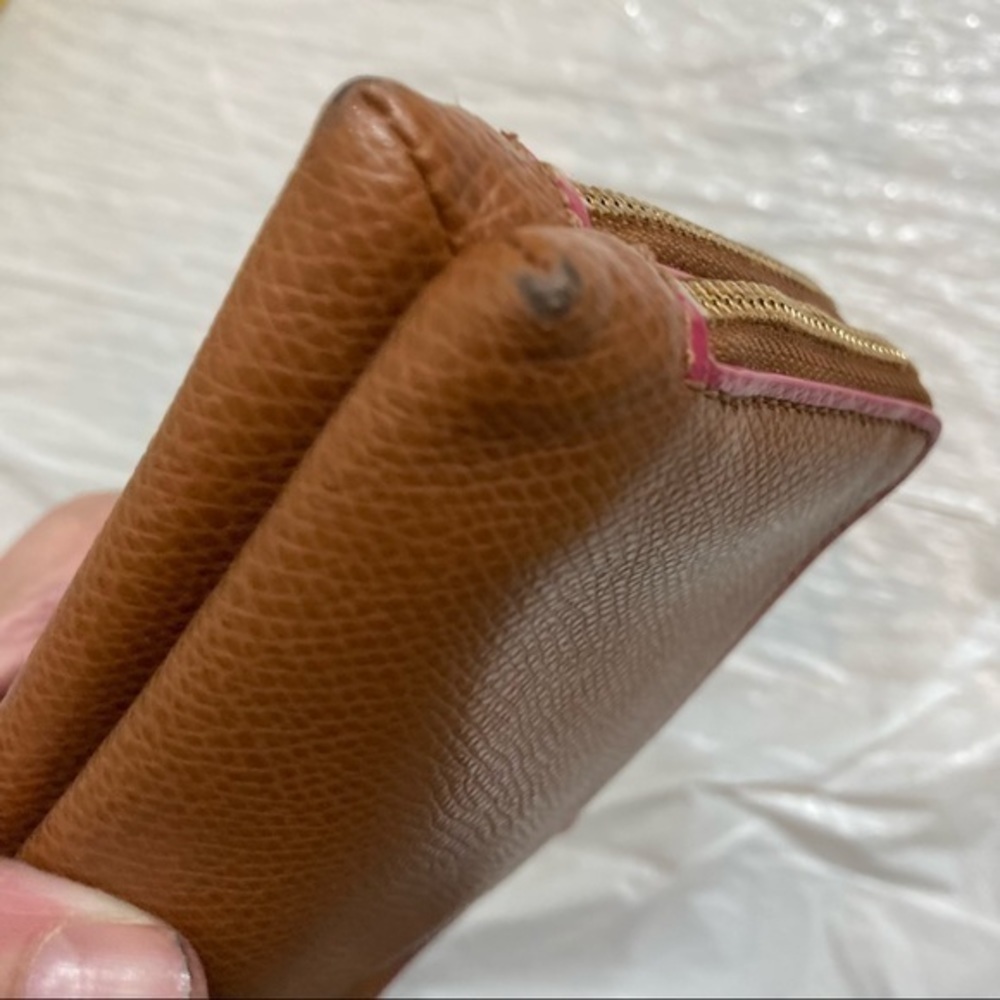 Coach brown double zipper wristlet bag - Picture 8 of 13